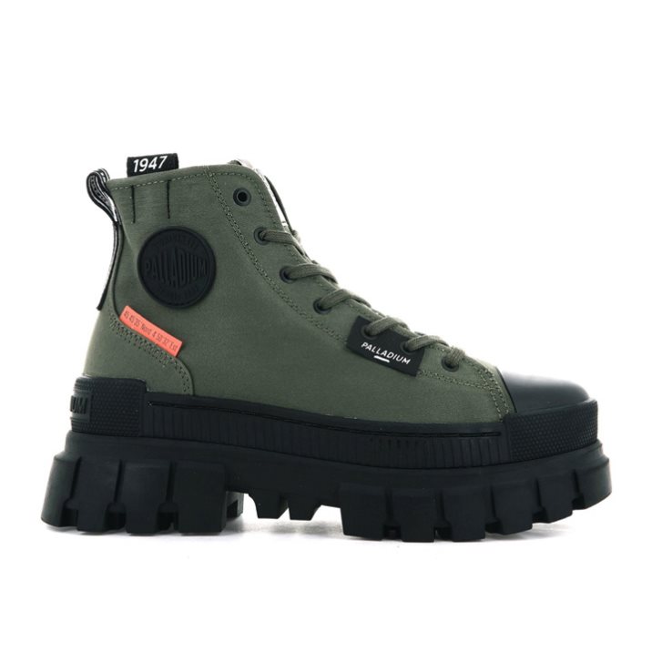 Palladium Revolt Hi TX Platform Schoenen Dames Olijfgroen | NL 20HSOVA